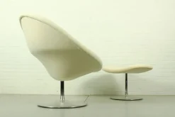 Vintage Globe Sessel & Fußhocker von Pierre Paulin für Artifort, 1960er