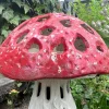 Vintage Gusseisen Pilz Gartenlaterne