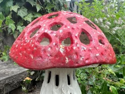 Vintage Gusseisen Pilz Gartenlaterne