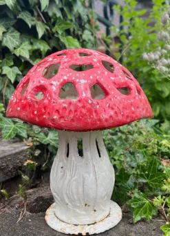 Vintage Gusseisen Pilz Gartenlaterne