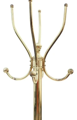 Vintage Hall Garderoben- und Hutständer aus Poliertem Messing & Metall, 1950