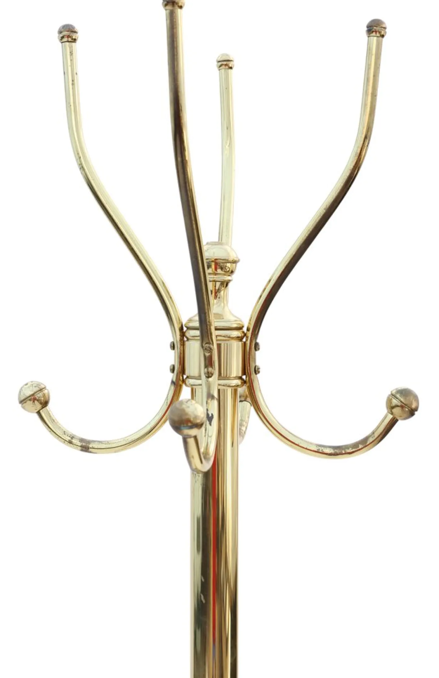 Vintage Hall Garderoben- und Hutständer aus Poliertem Messing & Metall, 1950