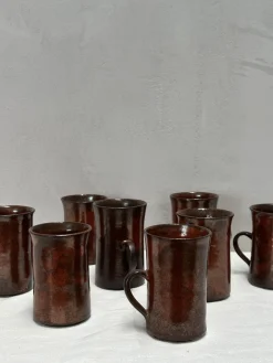 Vintage Kaffeetassen aus Keramik von Carry Heesen, 8er Set