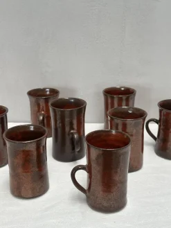 Vintage Kaffeetassen aus Keramik von Carry Heesen, 8er Set