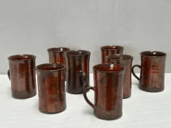 Vintage Kaffeetassen aus Keramik von Carry Heesen, 8er Set