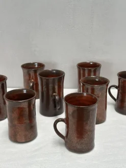Vintage Kaffeetassen aus Keramik von Carry Heesen, 8er Set