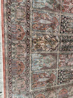 Vintage Kaschmir Teppich aus Seide, 1980er