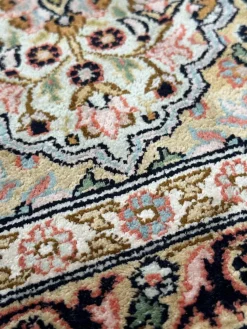 Vintage Kaschmir Teppich aus Seide, 1980er
