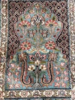 Vintage Kaschmir Teppich aus Seide, 1980er