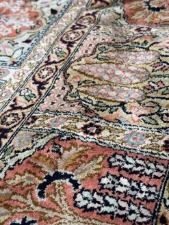 Vintage Kaschmir Teppich aus Seide, 1980er