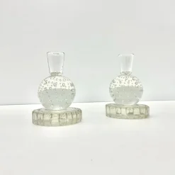 Vintage Kerzenhalter aus Muranoglas, 1940, 2er Set