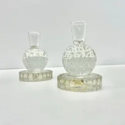 Vintage Kerzenhalter aus Muranoglas, 1940, 2er Set