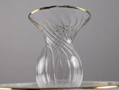 Vintage Kerzenhalter aus Venezianischem Glas & Gold, 1950er, 2er Set