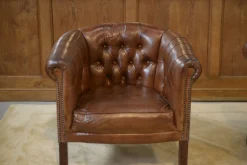 Vintage Klubsessel mit Lederbezug, 1990er, 2er Set