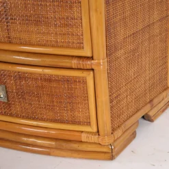 Vintage Kommode aus Rattan, 1970er