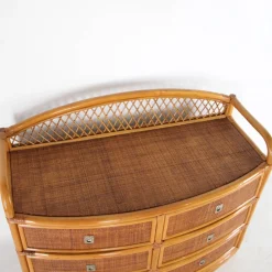 Vintage Kommode aus Rattan, 1970er