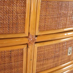 Vintage Kommode aus Rattan, 1970er