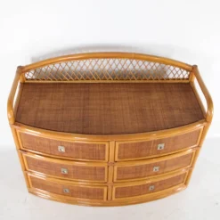 Vintage Kommode aus Rattan, 1970er