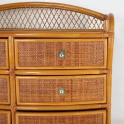 Vintage Kommode aus Rattan, 1970er