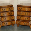 Vintage Kommode aus Wurzel- & Wurzel-Eibenholz, 2er Set