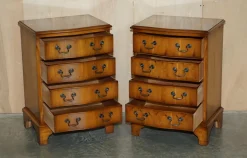 Vintage Kommode aus Wurzel- & Wurzel-Eibenholz, 2er Set
