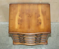 Vintage Kommode aus Wurzel- & Wurzel-Eibenholz, 2er Set
