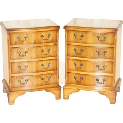 Vintage Kommode aus Wurzel- & Wurzel-Eibenholz, 2er Set