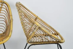 Vintage Korbstühle, 1970er, 2er Set