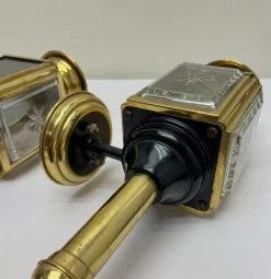 Vintage Kutschenlaterne Wandlampen, 1950er, 2er Set