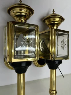 Vintage Kutschenlaterne Wandlampen, 1950er, 2er Set