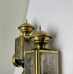 Vintage Kutschenlaterne Wandlampen, 1950er, 2er Set