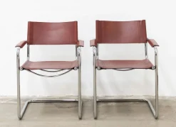 Vintage Lederstühle von Matteo Grassi, 1980er, 3er Set