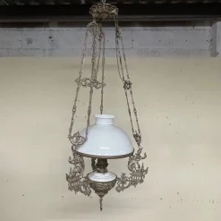 Vintage Öl Hängelampe, 1920er