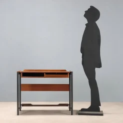 Vintage Mahogany Veneer Dressing Table, Italy, 1960s