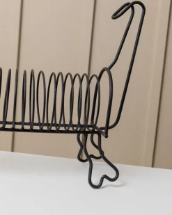 Vintage Metall Spiral Dackel Halter, 1980er