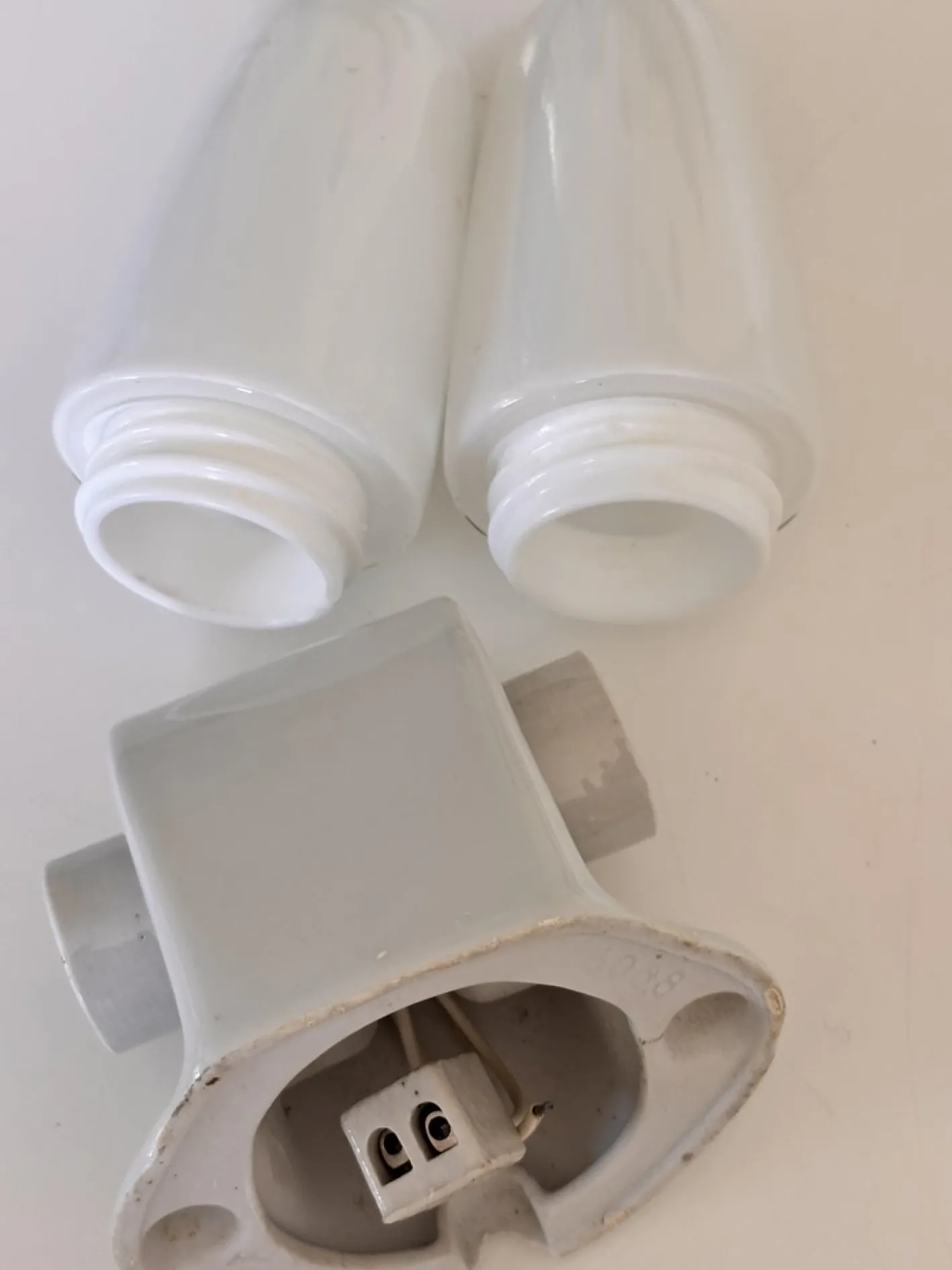 Vintage Modell 6068 Wandlampe aus Keramik von Wilhelm Wagenfeld für Lindner, 1958