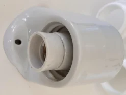 Vintage Modell 6068 Wandlampe aus Keramik von Wilhelm Wagenfeld für Lindner, 1958