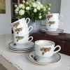 Vintage Mokkatassen-Set von Graf von Henneberg Ilmenau, 1960er, 8er Set