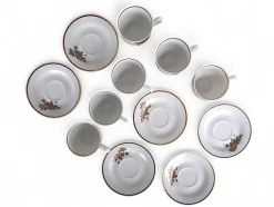Vintage Mokkatassen-Set von Graf von Henneberg Ilmenau, 1960er, 8er Set