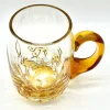 Vintage Mundgeblasener Bernstein Glas Bierkrug, Skandinavien, 1960er