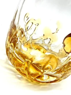 Vintage Mundgeblasener Bernstein Glas Bierkrug, Skandinavien, 1960er