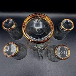 Vintage Murano Glas Limonade Set mit Bullicante Technik & Gold Verzierungen, 1950er, 5 . Set