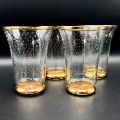 Vintage Murano Glas Limonade Set mit Bullicante Technik & Gold Verzierungen, 1950er, 5 . Set