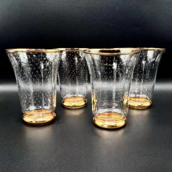 Vintage Murano Glas Limonade Set mit Bullicante Technik & Gold Verzierungen, 1950er, 5 . Set