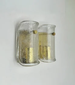 Vintage Murano Glas Wandlampen von Limburg, 1970er, 2er Set