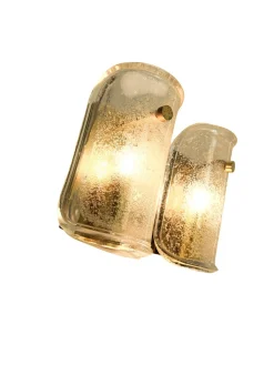 Vintage Murano Glas Wandlampen von Limburg, 1970er, 2er Set