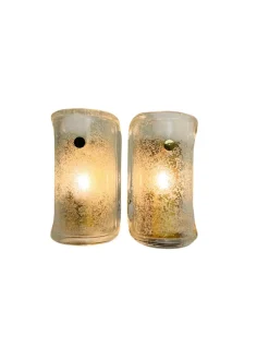 Vintage Murano Glas Wandlampen von Limburg, 1970er, 2er Set