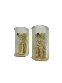 Vintage Murano Glas Wandlampen von Limburg, 1970er, 2er Set