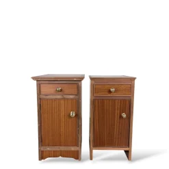 Vintage Nachtschränke aus Holz, 2er Set