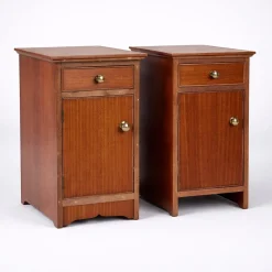 Vintage Nachtschränke aus Holz, 2er Set